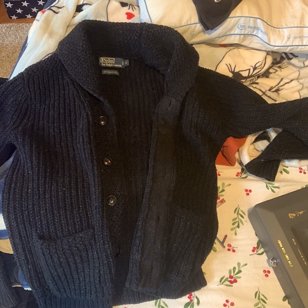 Vintage polo Ralph Lauren wool cardigan , like new , very thick